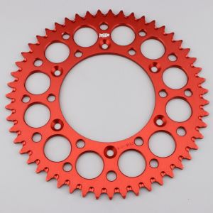 Couronne 51 dents alu 520 KTM SX, SX-F, EXC, Gas Gas MC-F... Motocross Marketing (anti-boue) rouge