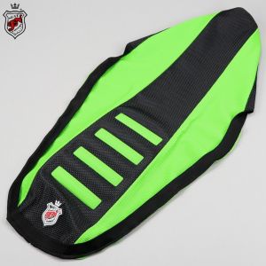 Housse de selle Kawasaki KX 250 (depuis 2021), 450 (depuis 2019) JN Seats noire et verte