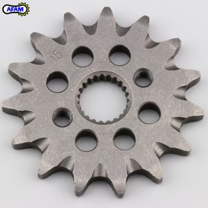 Pignon sortie de boîte 15 dents 420 Honda CR 80, 85 R, RX 70 R, CRF 50 F... Afam SC (anti-boue)