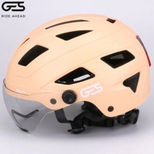 Casque vélo avec éclairage arrière et visière intégrés GES City pêche