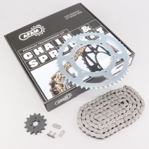 Kit cha&icirc;ne 14/53 Derbi Senda, Gilera SMT... (depuis 2018) Afam