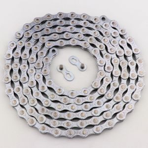 Cha&icirc;ne v&eacute;lo E-bike 11 vitesses 136 maillons KMC E11 grise