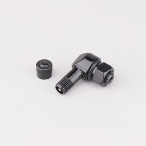 Valve tubeless alu coud&eacute;e 8.3 mm noire (&agrave; l'unit&eacute;)