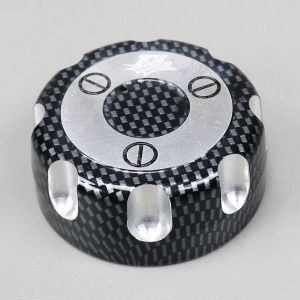 Bouchon de r&eacute;servoir d'essence Derbi Senda, Gilera SMT, MBK Booster... alu T4tune carbone