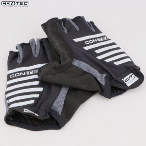 Gants courts v&eacute;lo, trottinette Contec Chili noirs et gris