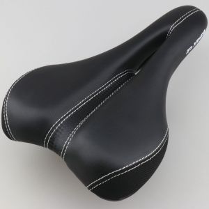 Selle v&eacute;lo "VTT/trekking" 270x170 mm noire et blanche