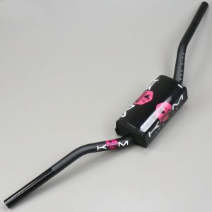 Guidon &Oslash;28 mm KRM Pro Ride noir et rose avec mousse