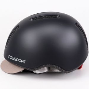Casque v&eacute;lo avec &eacute;clairage arri&egrave;re int&eacute;gr&eacute; Polisport Commuter noir