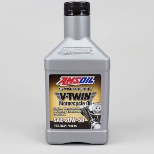 Huile moteur 4T 20W50 Amsoil V-Twin 100% synthèse 946 ml