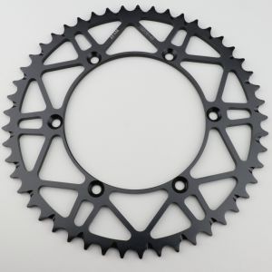 Couronne 49 dents acier 520 Kawasaki KX, KXF 250, 450 Afam SLK (anti-boue) noire