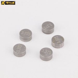 Pastilles de soupapes calibrées Ø7.48 mm 3.375 mm Honda CRF 250, Yamaha YZF-R1, R6... ProX (lot de 5)