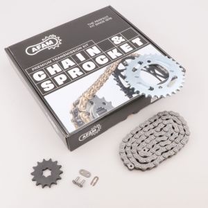 Kit cha&icirc;ne 14/32 Yamaha Chappy 50 (1987 - 1994) Afam (d&eacute;multiplication origine)