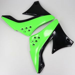 Ouïes de radiateurs Kawasaki KXF 450 (2009 - 2011) Acerbis vertes et noires
