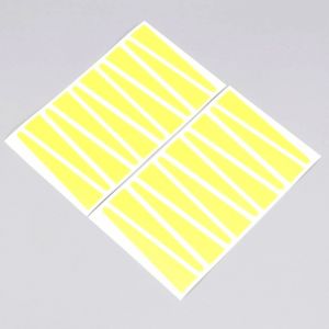 Stickers de b&acirc;tons de jantes Rigida, Leleu Peugeot 103 jaunes lumineux