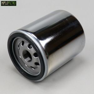 Filtre &agrave; huile HifloFiltro HF171CRC Racing chrom&eacute; Harley Davidson FLSTF Fat Boy, Buell Cyclone 1200...