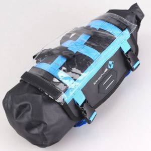Sacoche de guidon vélo M-Wave Rough 10L noire et bleue