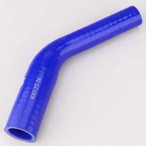 Réducteur silicone coudé 45° Ø25 à 16 mm Silicon Hoses bleu