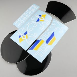 Kit déco Peugeot TLX 50 bleu et jaune