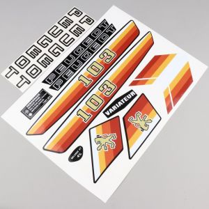 Kit d&eacute;co type Peugeot 103 Sport orange V2