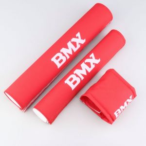 Protections de cadre et guidon BMX rouges
