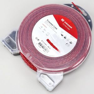 Fil de d&eacute;broussailleuse &Oslash;3.3 mm h&eacute;lico&iuml;dal nylon Kramp rouge (bobine de 46 m)