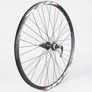 Roue arri&egrave;re v&eacute;lo 26" (17-559) pour cassette 8/9/10V Mach1 MX Disc Centerlock alu noire (&agrave; blocage rapide)