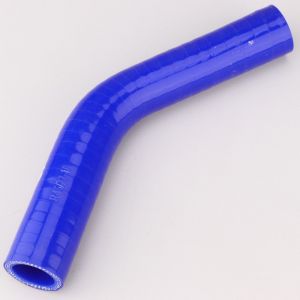 Réducteur silicone coudé 45° Ø22 à 19 mm Silicon Hoses bleu