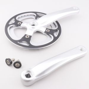 P&eacute;dalier v&eacute;lo "fixie" mono plateau 42 dents Prowheel 170 mm argent