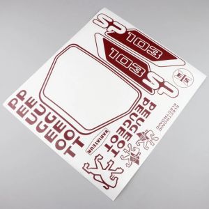 Kit déco Peugeot 103 SP bordeaux V2