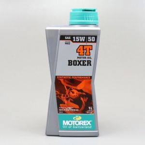 Huile moteur 4T 15W50 Motorex Boxer 100% synthèse 1L