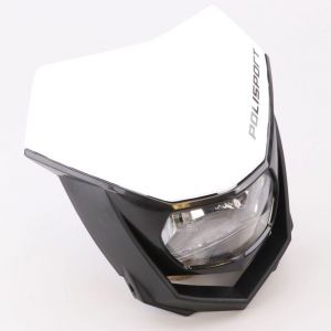 Plaque phare Polisport Halo noire et blanche