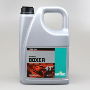 Huile moteur 4T 15W50 Motorex Boxer 100% synthèse 4L