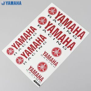 Stickers Yamaha Racing rouge et noir 33x23 cm (planche)