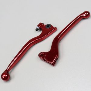 Leviers de frein avant et d'embrayage Derbi Senda, Gilera SMT, RCR... (2000 - 2010) TNT Tuning rouges