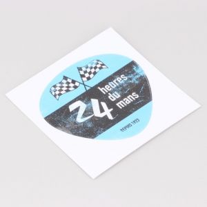 Sticker Drapeau 24h Le Mans bleu et noir