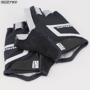 Gants courts v&eacute;lo, trottinette Contec Crosso noirs et gris