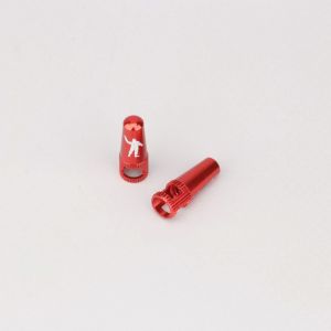 Bouchons de valves Presta v&eacute;lo Michelin rouges avec d&eacute;montes obus int&eacute;gr&eacute;s