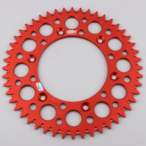 Couronne 48 dents alu 520 KTM SX, SX-F, EXC, Gas Gas MC-F... Motocross Marketing (anti-boue) rouge