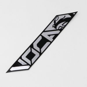 Sticker Voca chrom&eacute; noir 110x18 mm