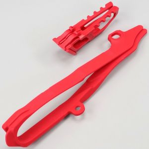 Patin et guide chaîne Honda CRF 250 R (2010) et CRF 450 R (2009 - 2010) Polisport rouges