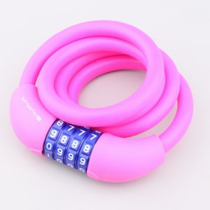 Antivol spirale &agrave; combinaison M-Wave rose &Oslash;12 mm x 100 cm