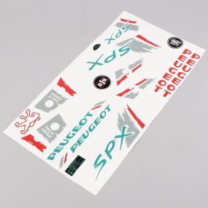 Kit déco Peugeot 103 SPX LC phase 1 grise anthracite (jantes Grimeca) sans fond