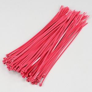 Colliers plastique (rilsan) 4.8x300 mm WKK rouges (100 pièces)