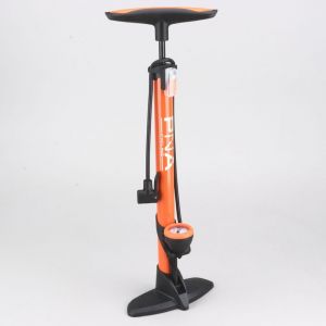 Pompe de gonflage à pied Ø38 mm avec manomètre PNA orange