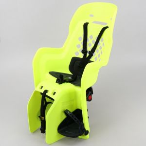 Porte-bébé Polisport Joy CFS jaune fluo (fixation sur le porte bagages)