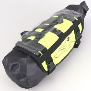 Sacoche de guidon vélo M-Wave Rough 10L noire et jaune fluo