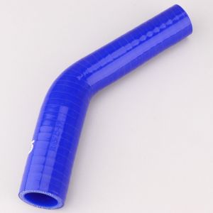 Réducteur silicone coudé 45° Ø25 à 19 mm Silicon Hoses bleu