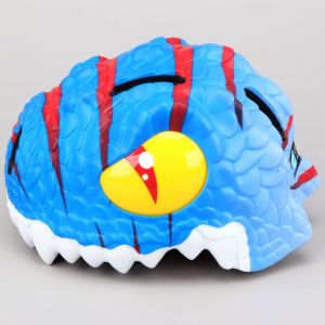 Casque vélo enfant avec éclairage arrière intégré Crazy Safety Dragon 3D bleu