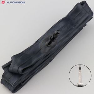 Chambre &agrave; air v&eacute;lo 700x25/30C (25/30-622) valve Presta FV noire 48 mm Hutchinson