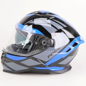 Casque intégral Vito Presto gris, noir, bleu (ECE 22.06)
